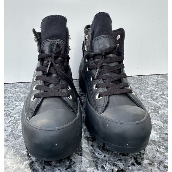 Converse Gore-Tex Chuck Taylor All Star 566155C Women’s SZ 8 Black Leather High - Picture 2 of 12